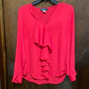 Red Chiffon blouse size S